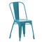 Emma and Oliver Commercial Grade Distressed Colorful Metal Indoor-Outdoor Stackable Chair